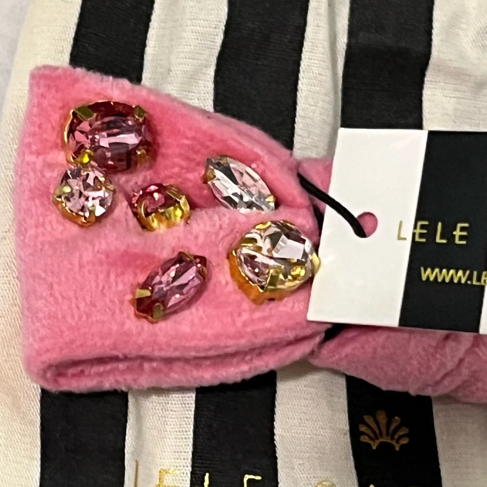 LELE SADOUGHI NWT AUTHENTIC PINK EMBELLISHED BREAST CANCER AWARENESS RIBBON - Picture 7 of 10